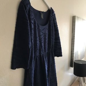 Navy blue skater dress